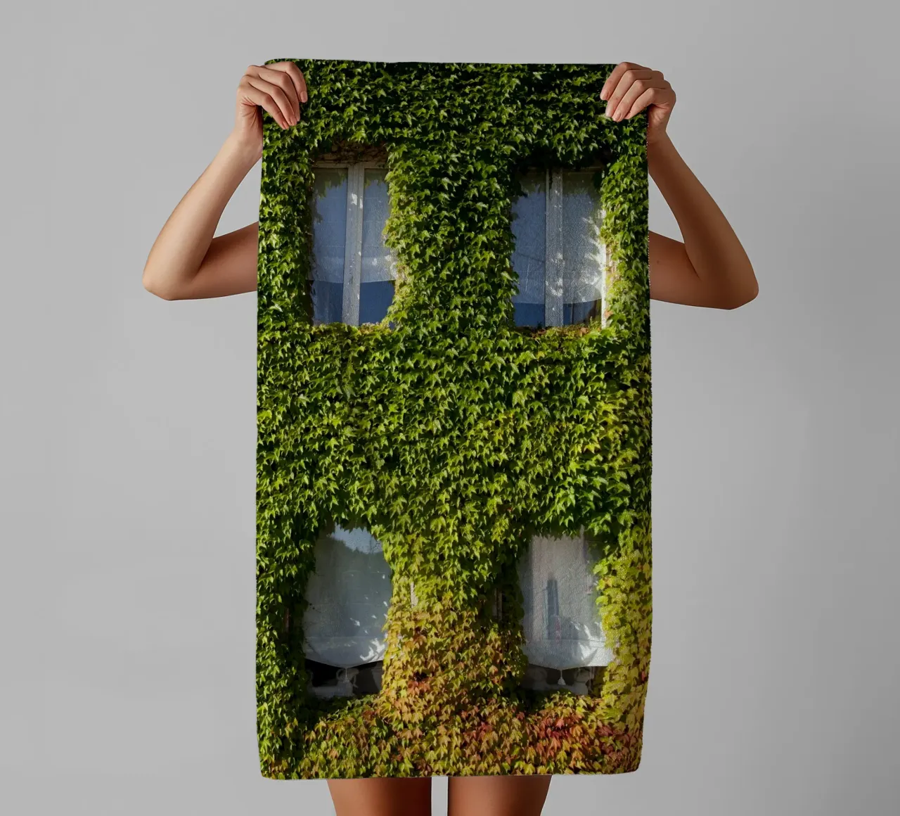 wall covered with branch asciugamano da bagno da feny
