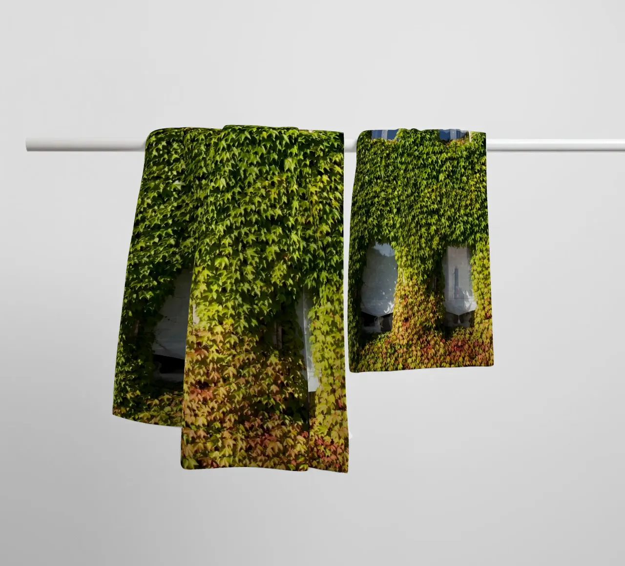 wall covered with branch asciugamano da bagno da feny