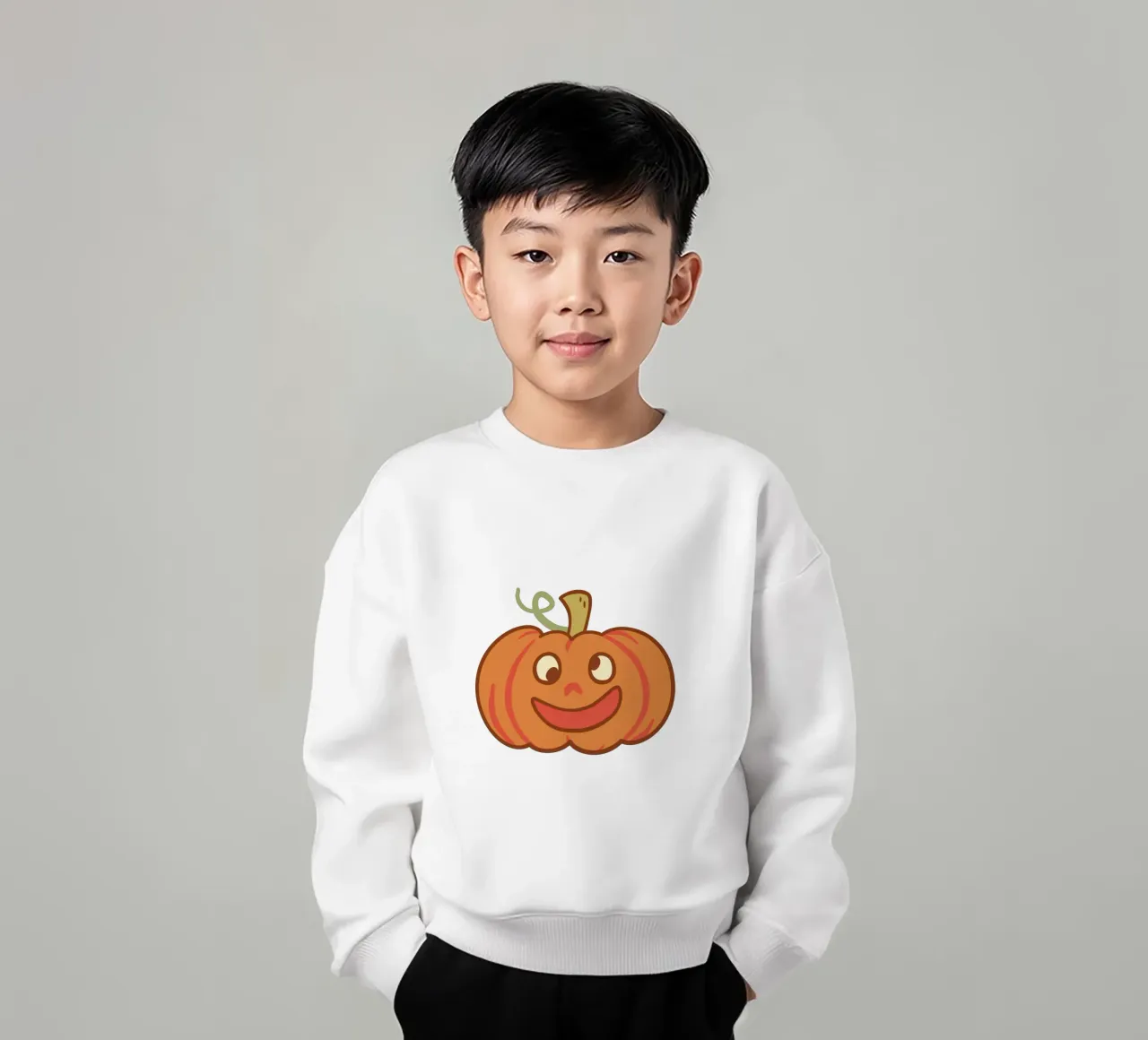 Felice zucca di Derpy felpa bambino da klossisch