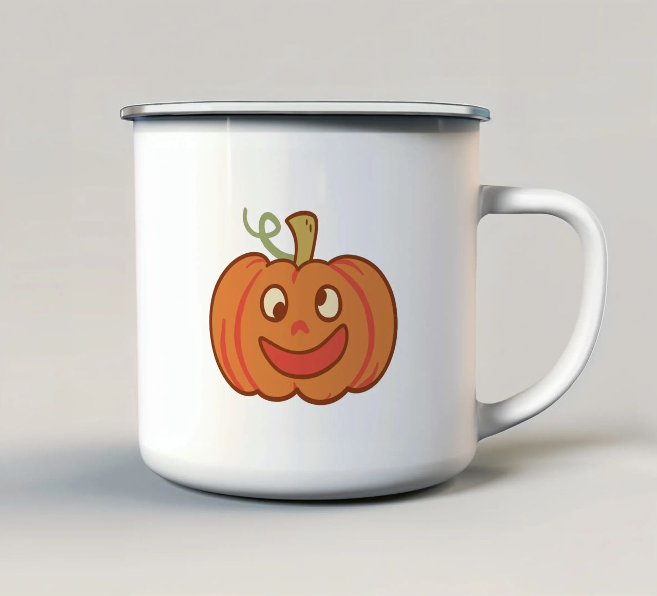 Felice zucca di Derpy tazza in smalto da klossisch