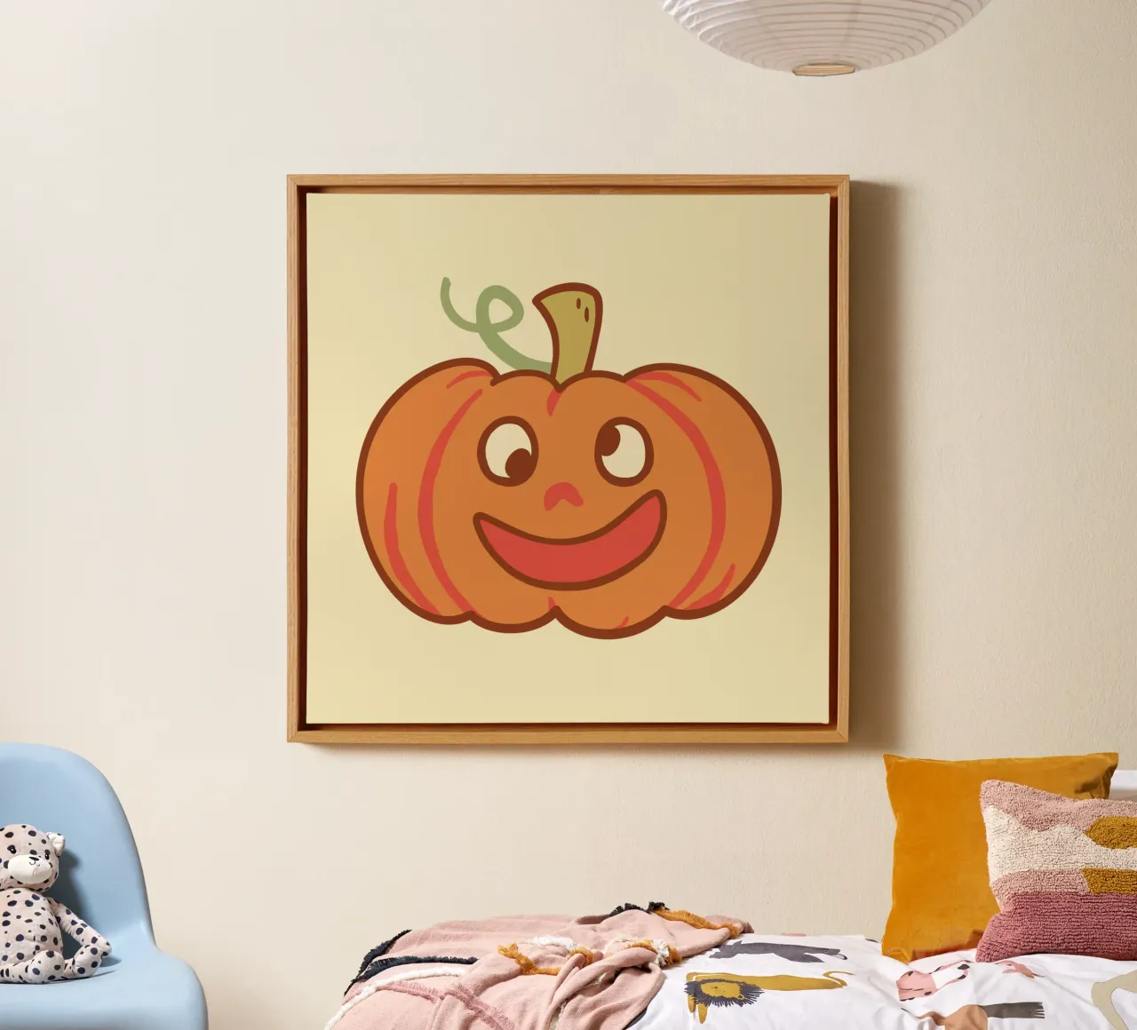 Felice zucca di Derpy tela con Cornice a cassetta da klossisch