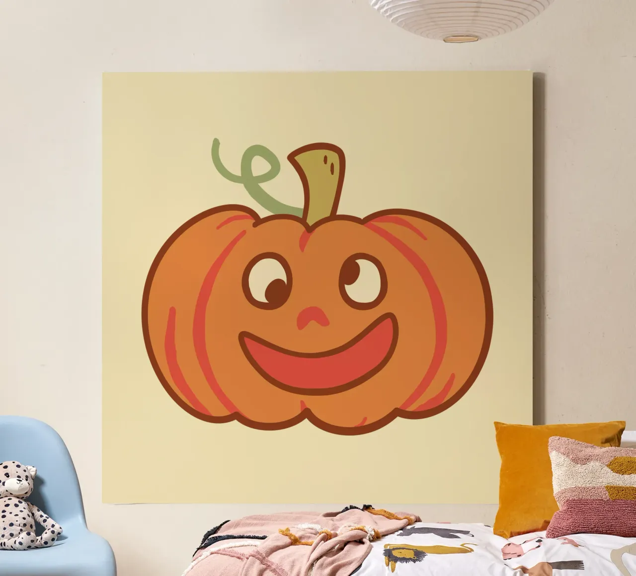Felice zucca di Derpy tela con Cornice a cassetta da klossisch