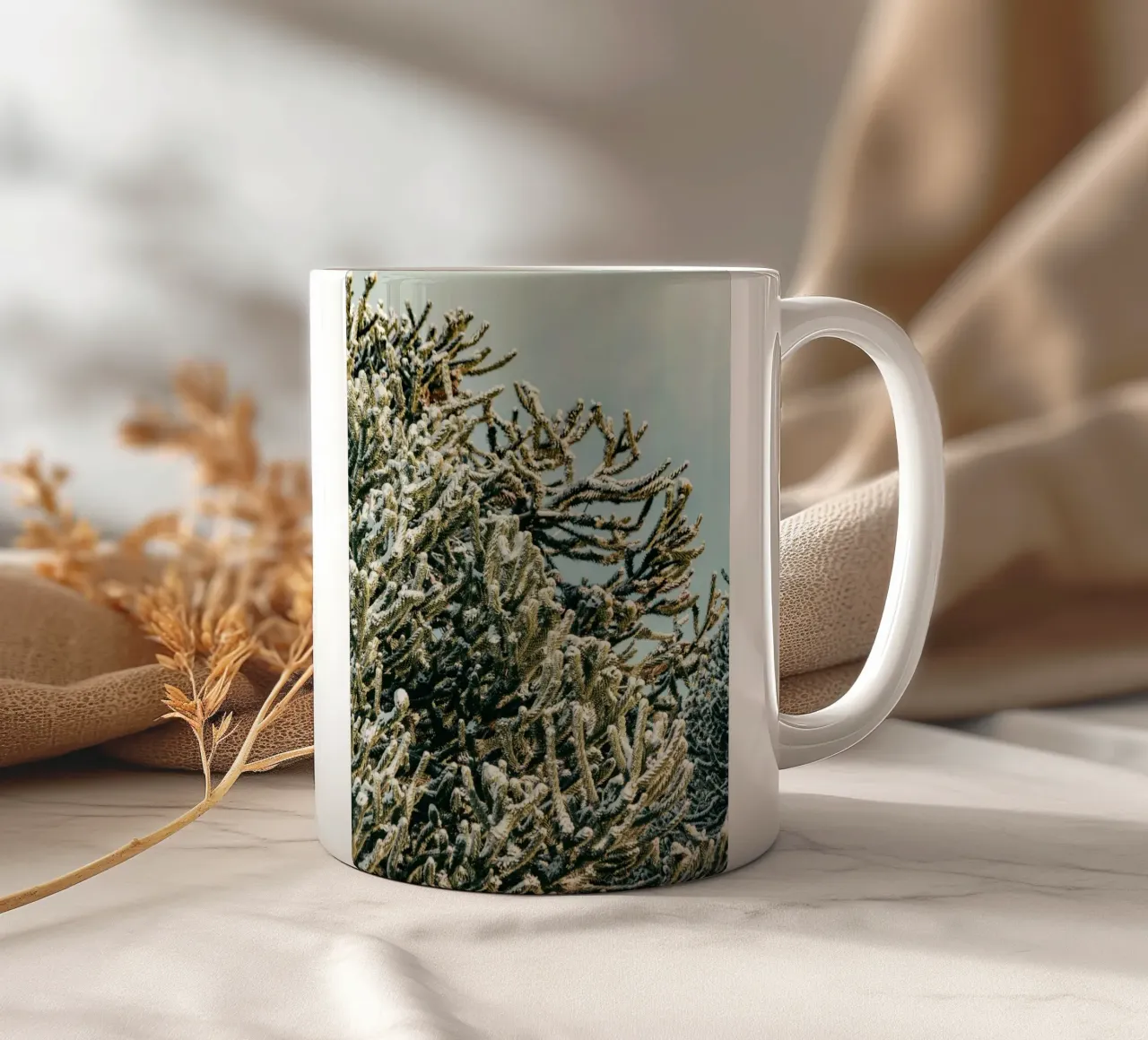 branch leaf tazza in ceramica da feny