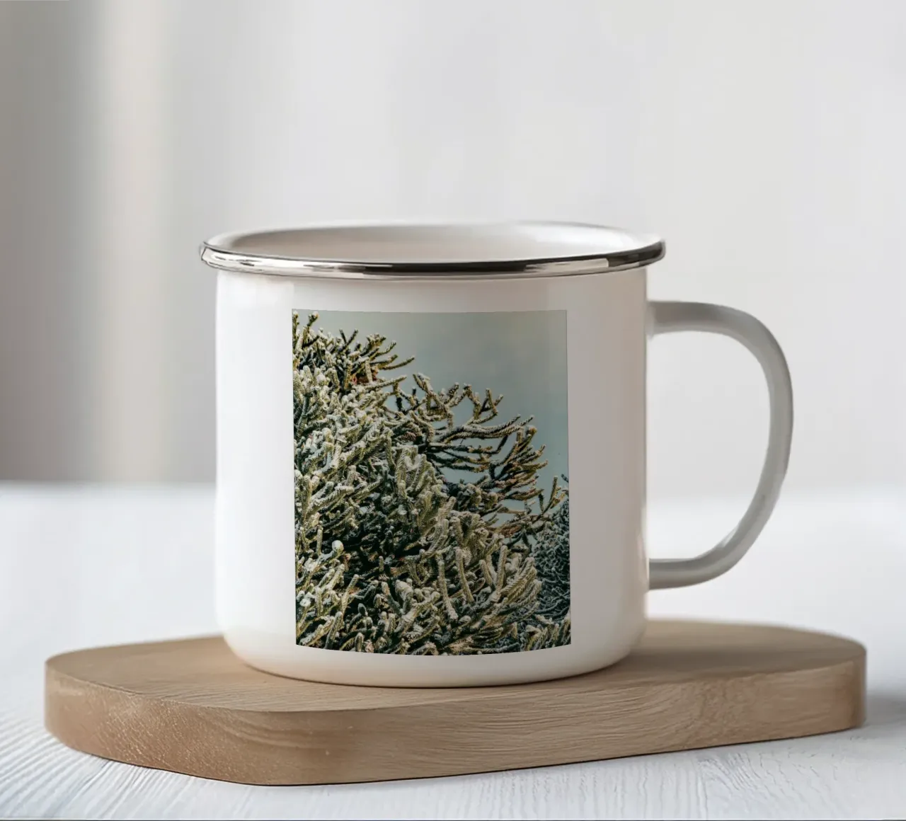 branch leaf tazza in smalto da feny