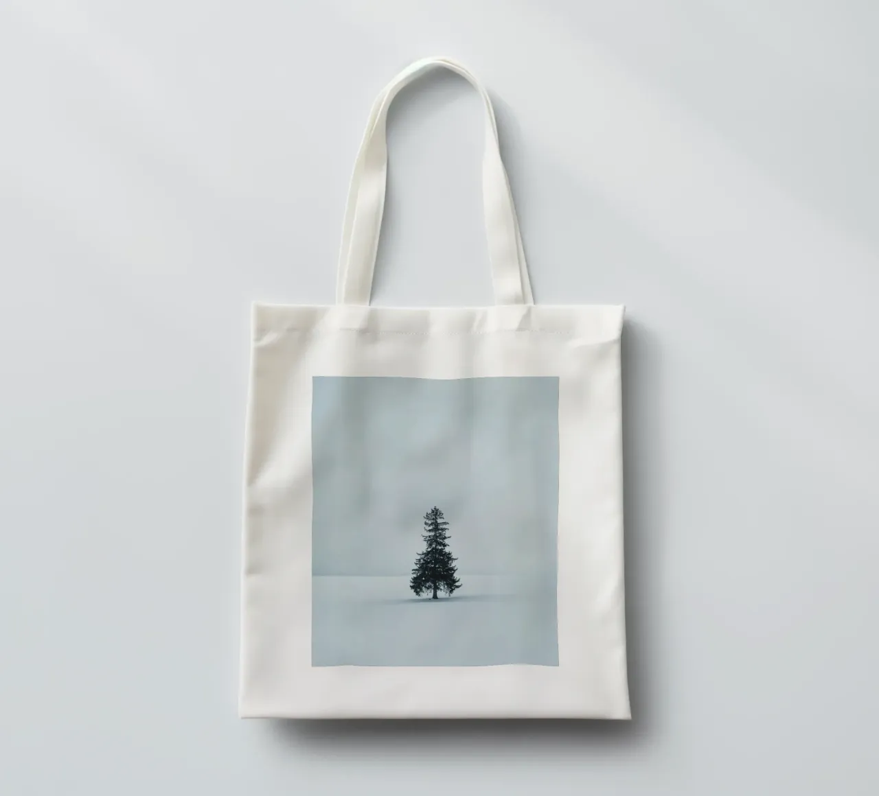 pine tree on snow borsa in juta da feny