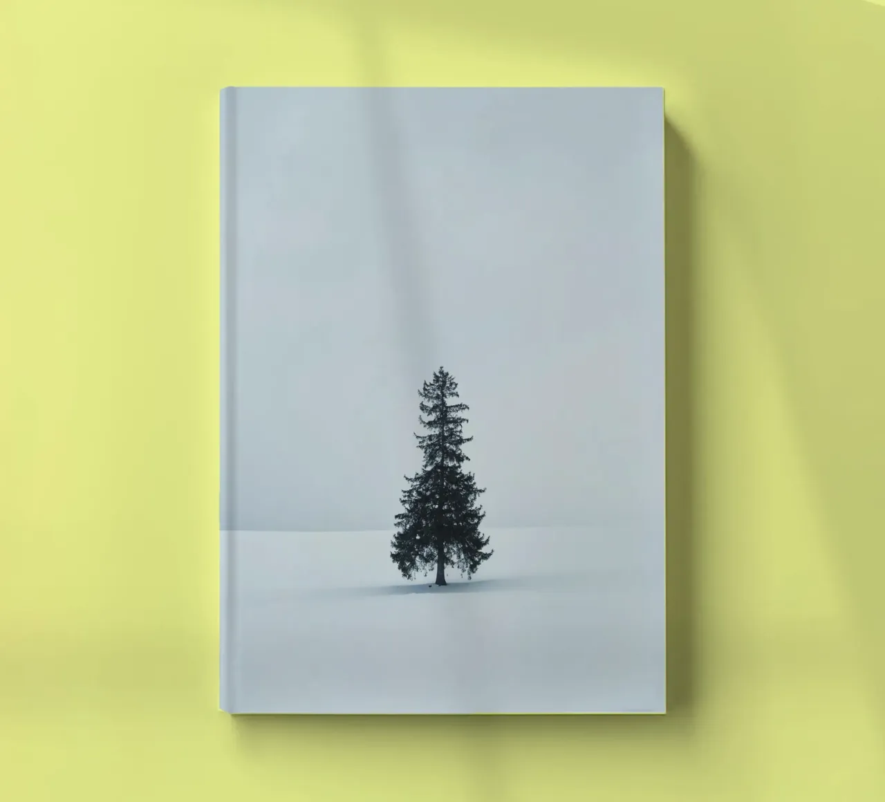 pine tree on snow diario da feny