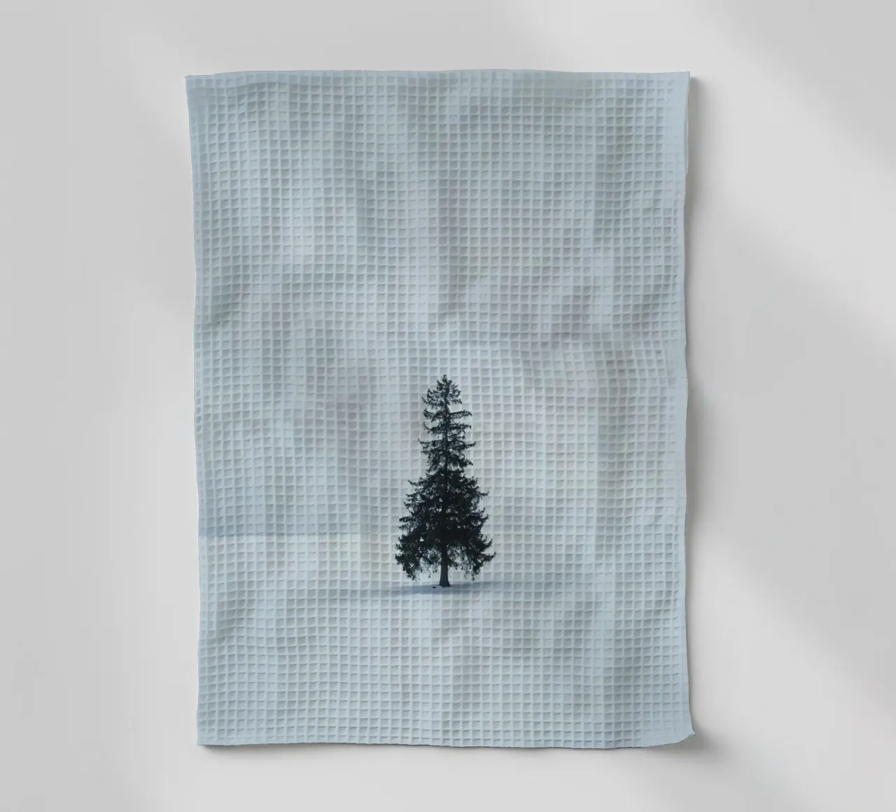 pine tree on snow canovaccio da cucina da feny