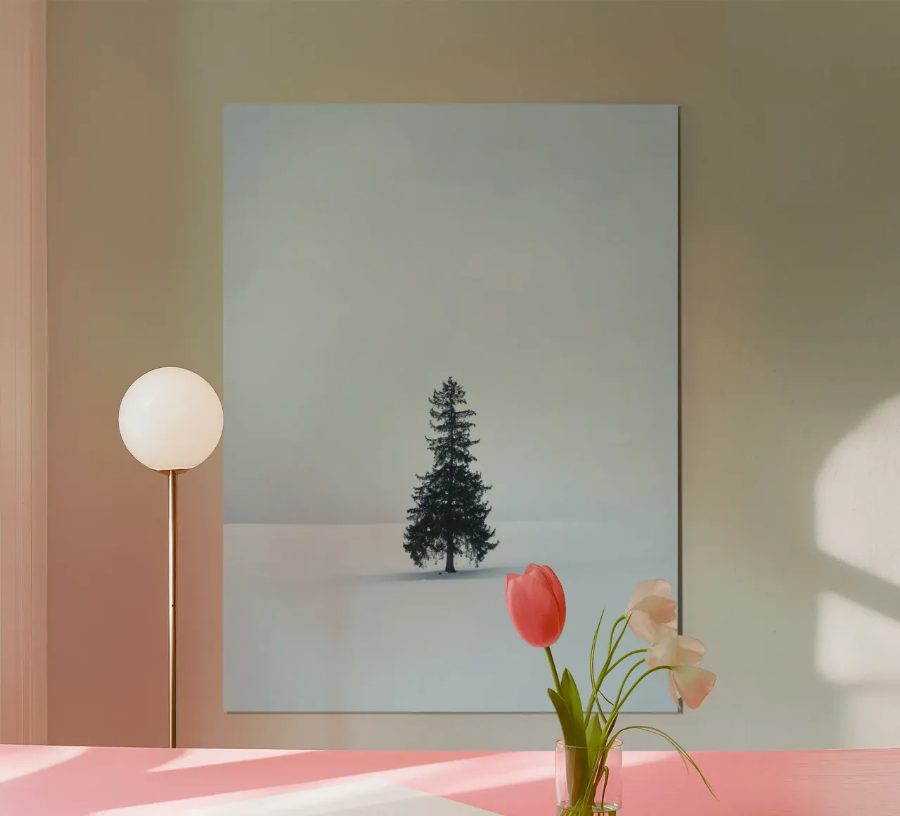 pine tree on snow carta hahnemühle da feny
