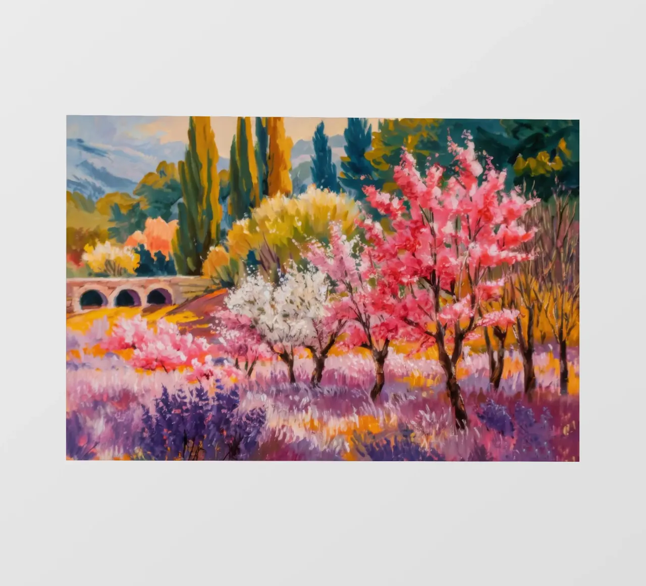 Ponte dei Fiori di Primavera telo in pvc da Angkasa Mist