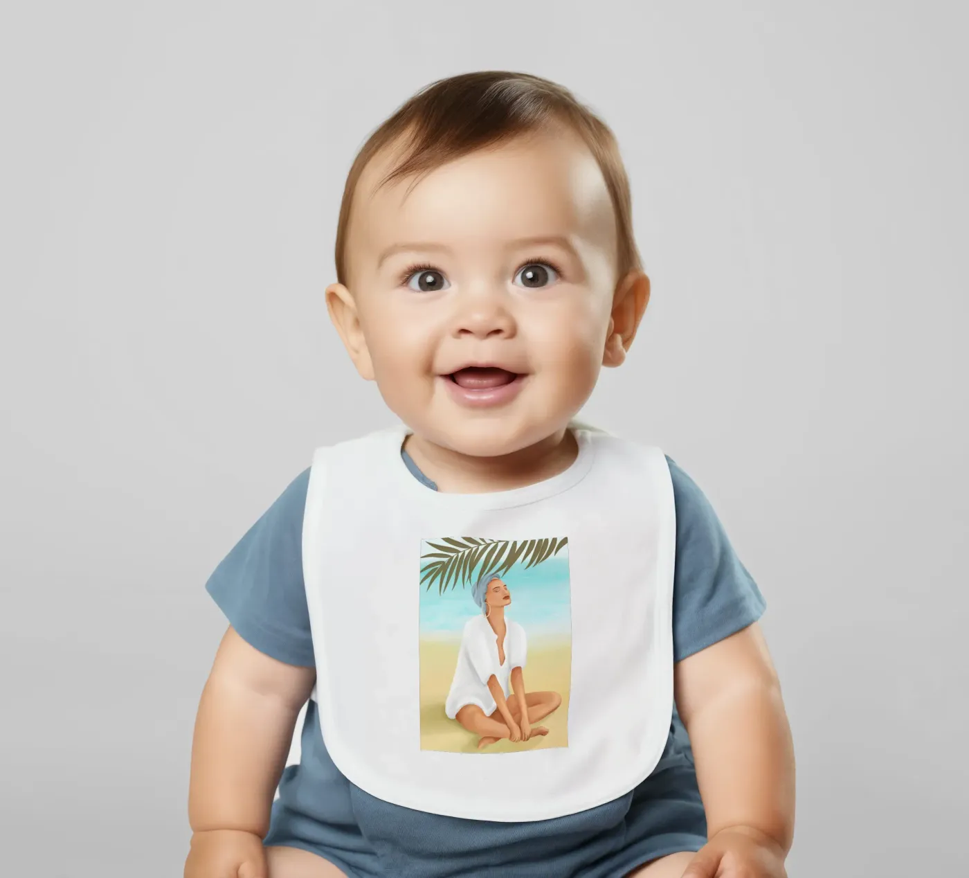 Summertime II baby bib by cityart