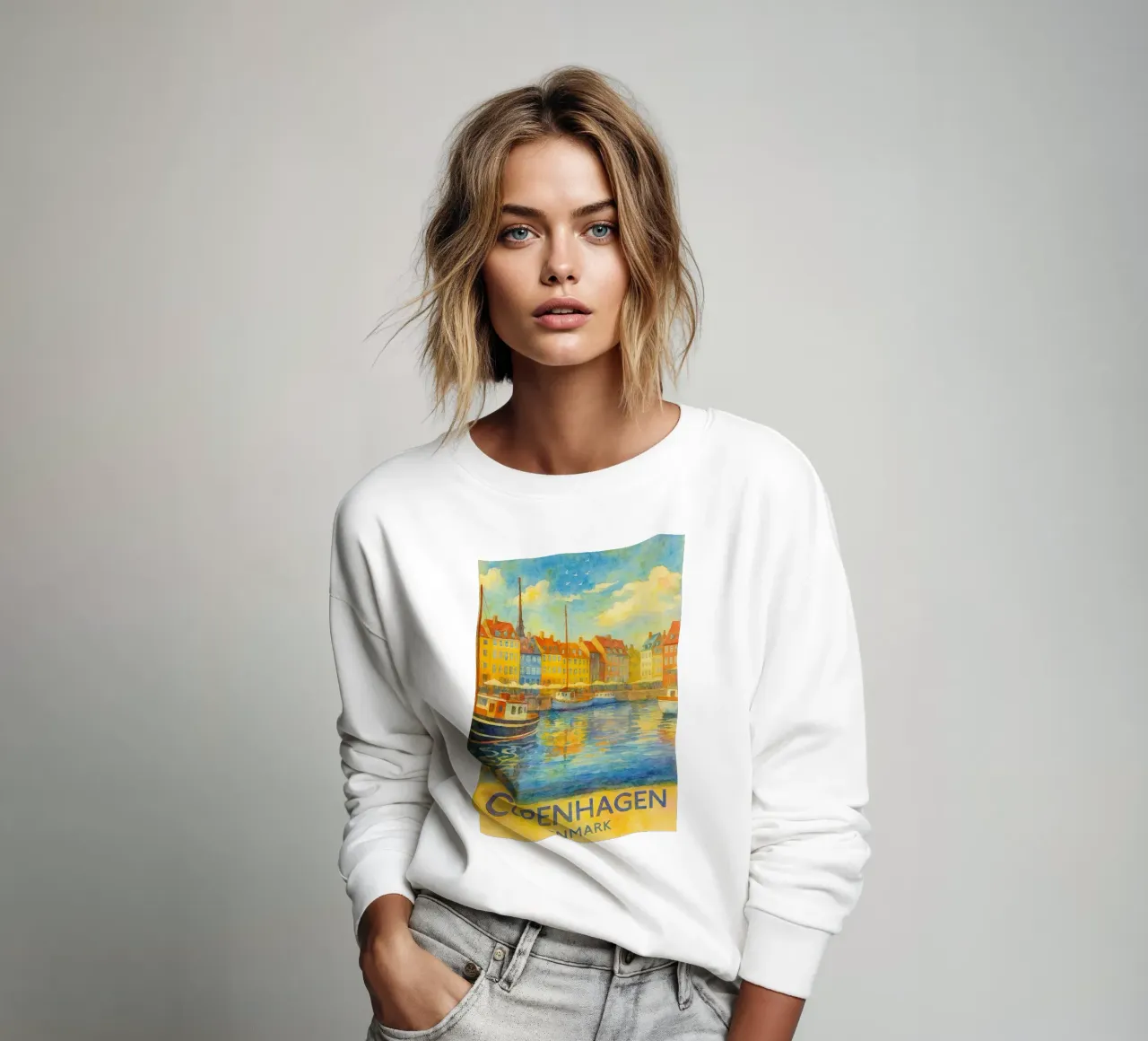 copenaghen danimarca pittura acquerello felpa da lilly