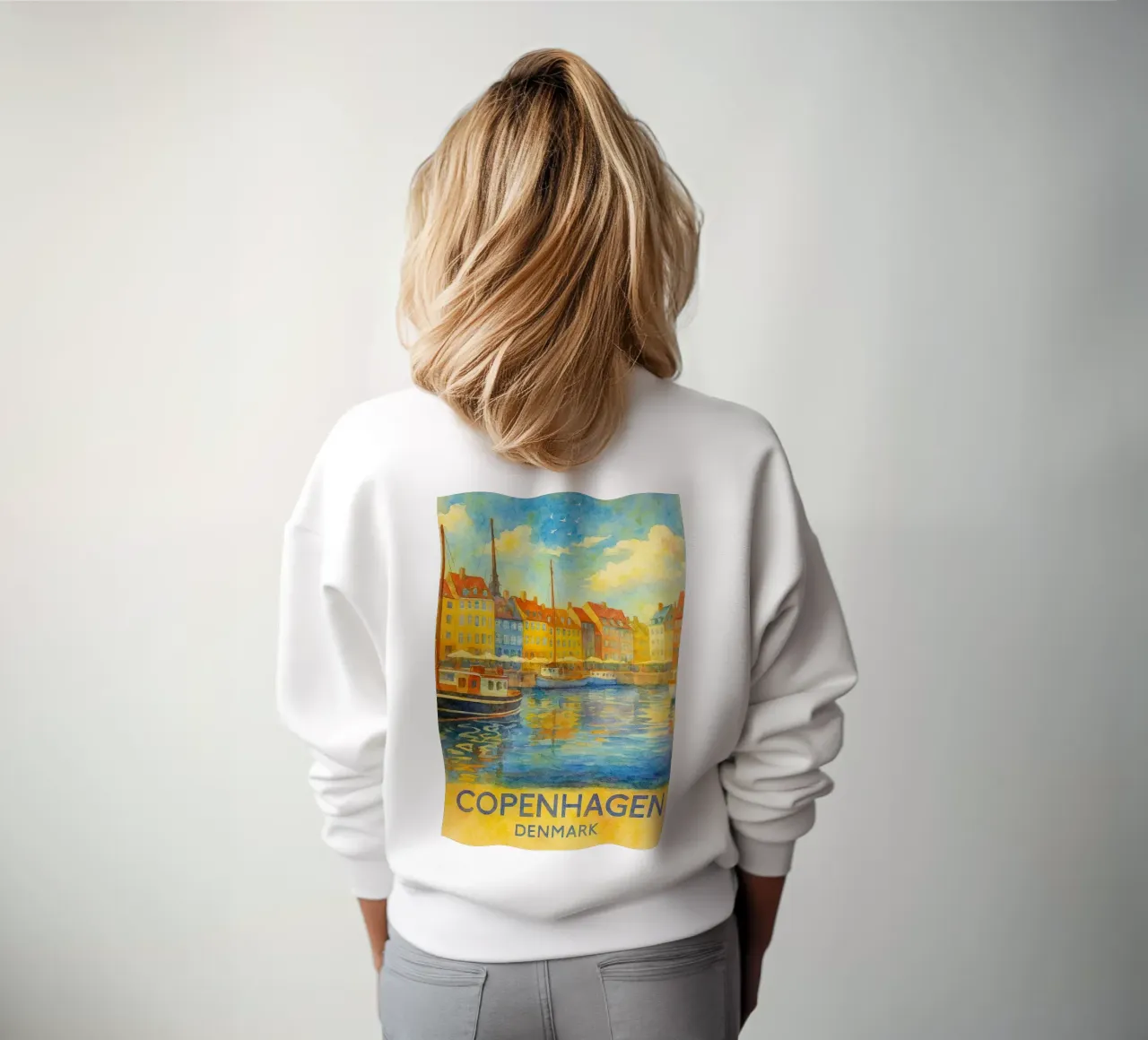 copenaghen danimarca pittura acquerello felpa da lilly