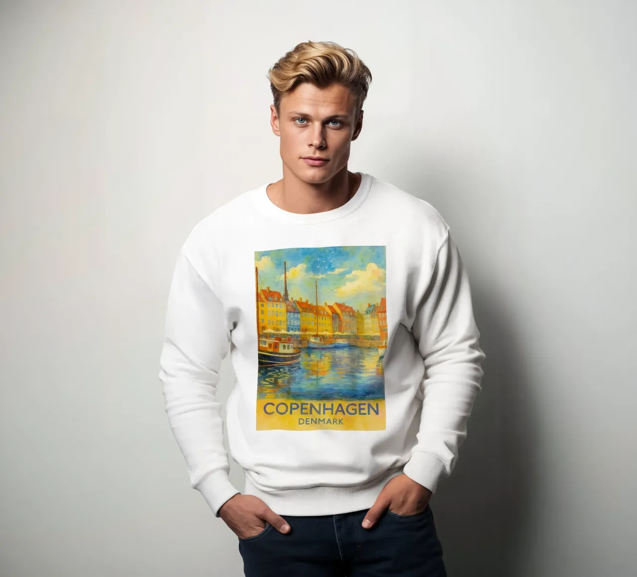 copenaghen danimarca pittura acquerello felpa da lilly