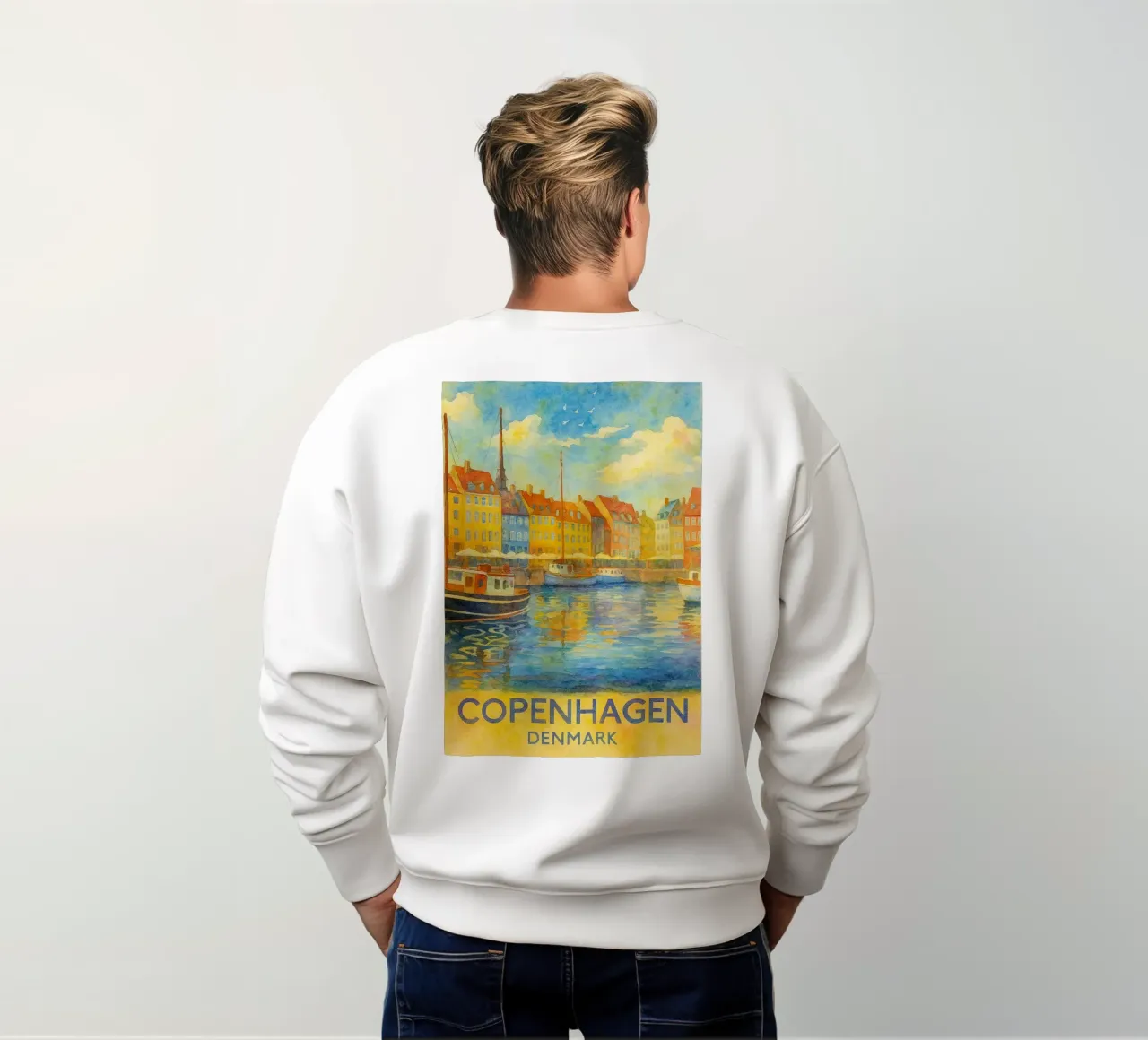 copenaghen danimarca pittura acquerello felpa da lilly