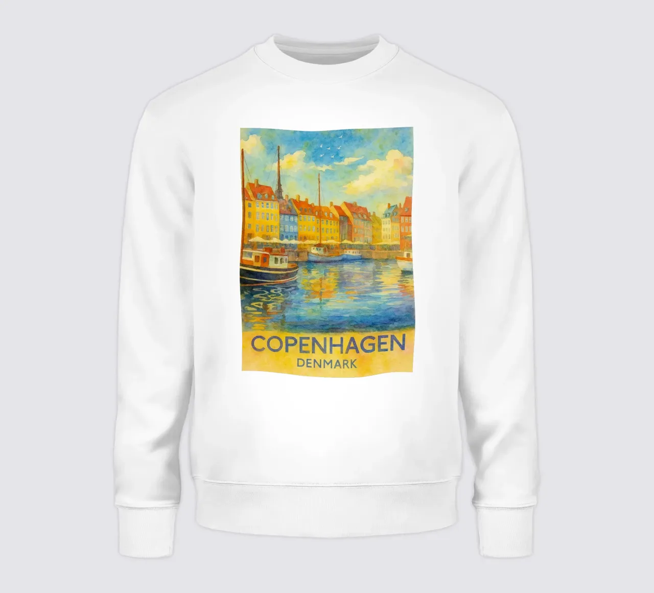 copenaghen danimarca pittura acquerello felpa da lilly
