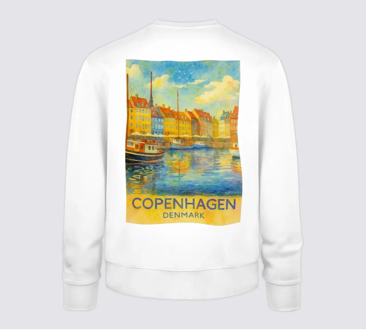 copenaghen danimarca pittura acquerello felpa da lilly