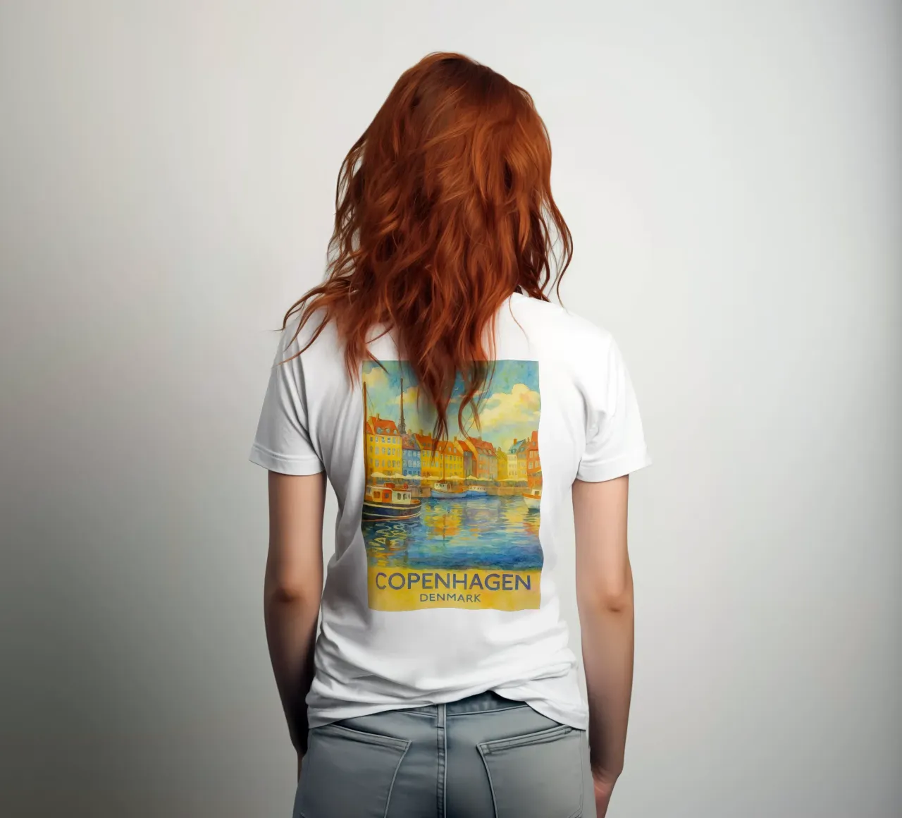 copenaghen danimarca pittura acquerello t-shirt da lilly