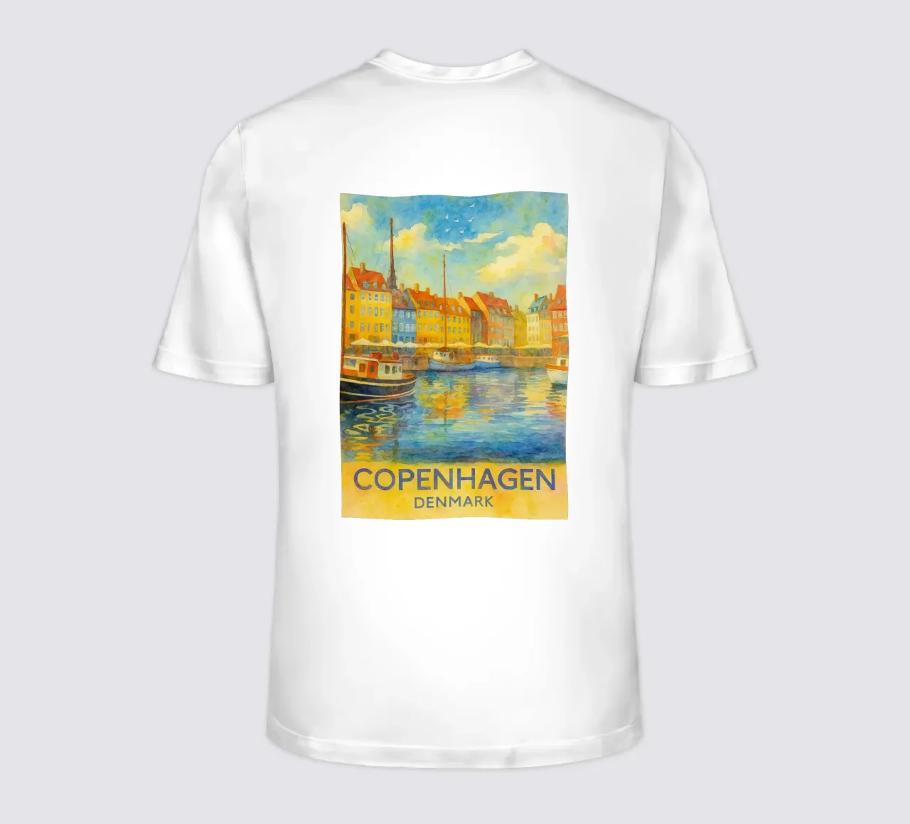 copenaghen danimarca pittura acquerello t-shirt da lilly