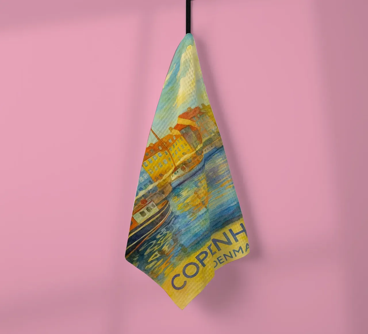 copenaghen danimarca pittura acquerello canovaccio da cucina da lilly