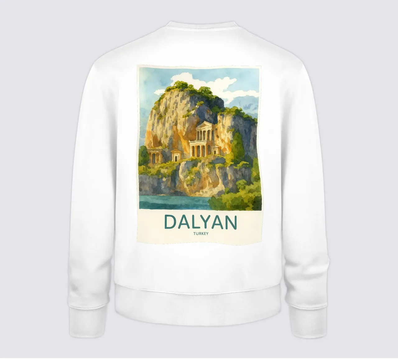 Dalyan Turchia pittura acquerello felpa da lilly
