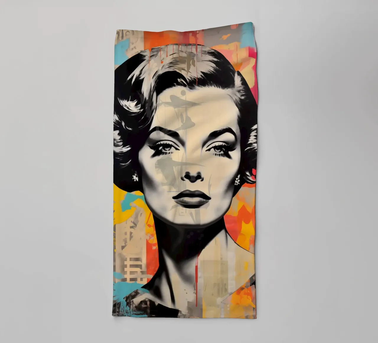 Romy Schneider come icona della pop art asciugamano da bagno da Autofocus