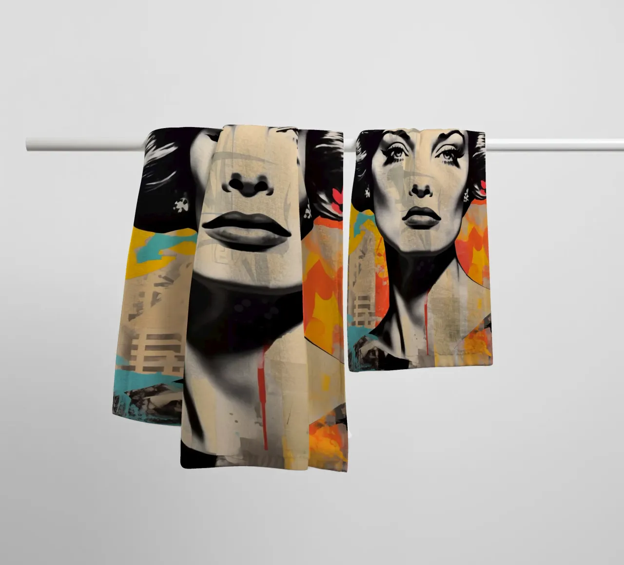 Romy Schneider come icona della pop art asciugamano da bagno da Autofocus