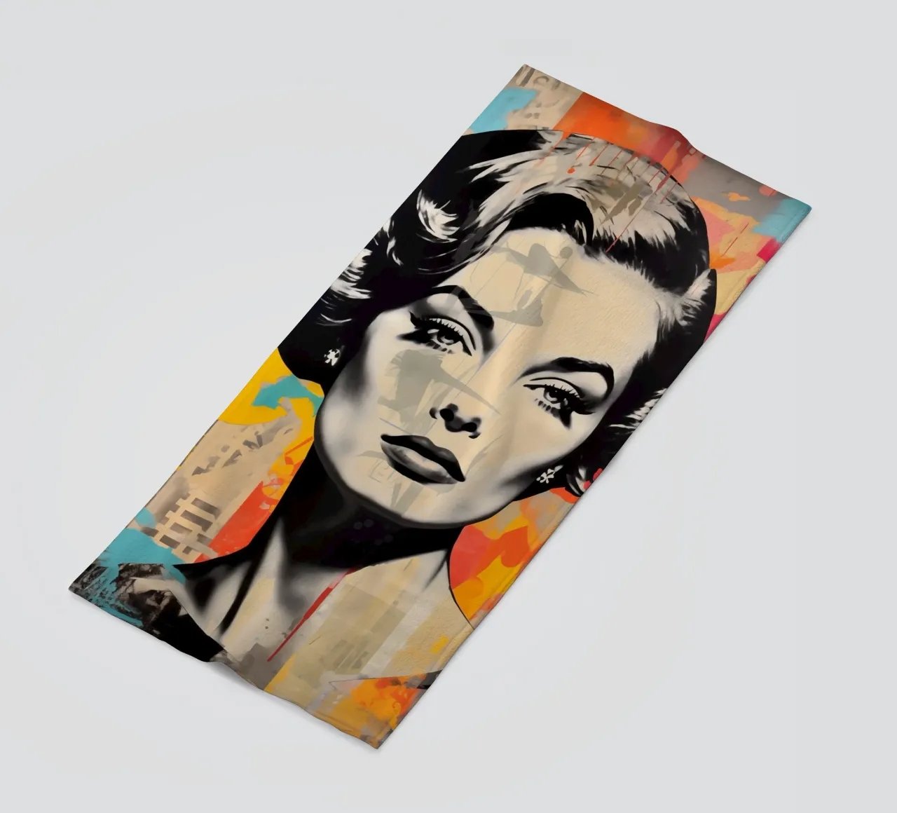 Romy Schneider come icona della pop art telo mare da Autofocus