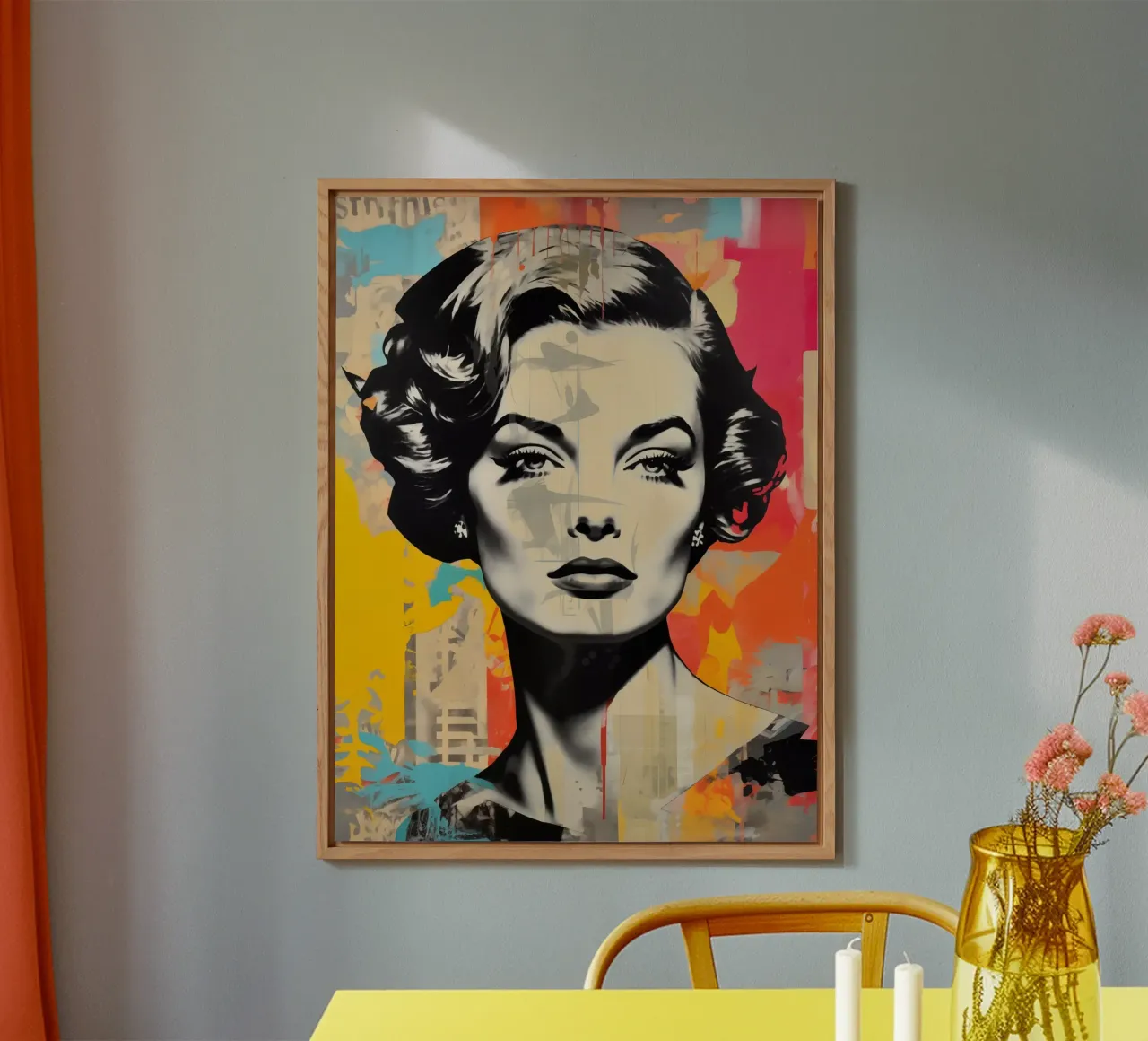 Romy Schneider come icona della pop art alluminio dibond da Autofocus