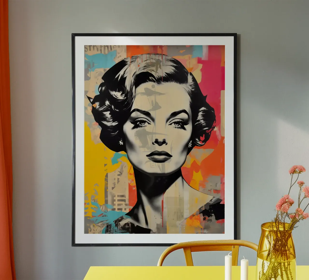 Romy Schneider als Pop Art Ikone Poster mit Kunststoffrahmen von Autofocus