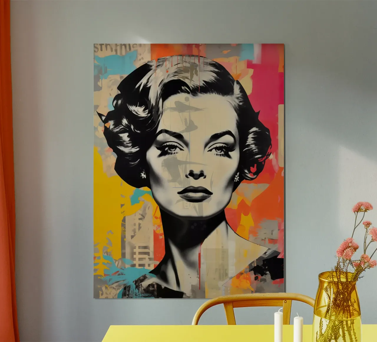 Romy Schneider als Pop Art Ikone Poster mit Kunststoffrahmen von Autofocus