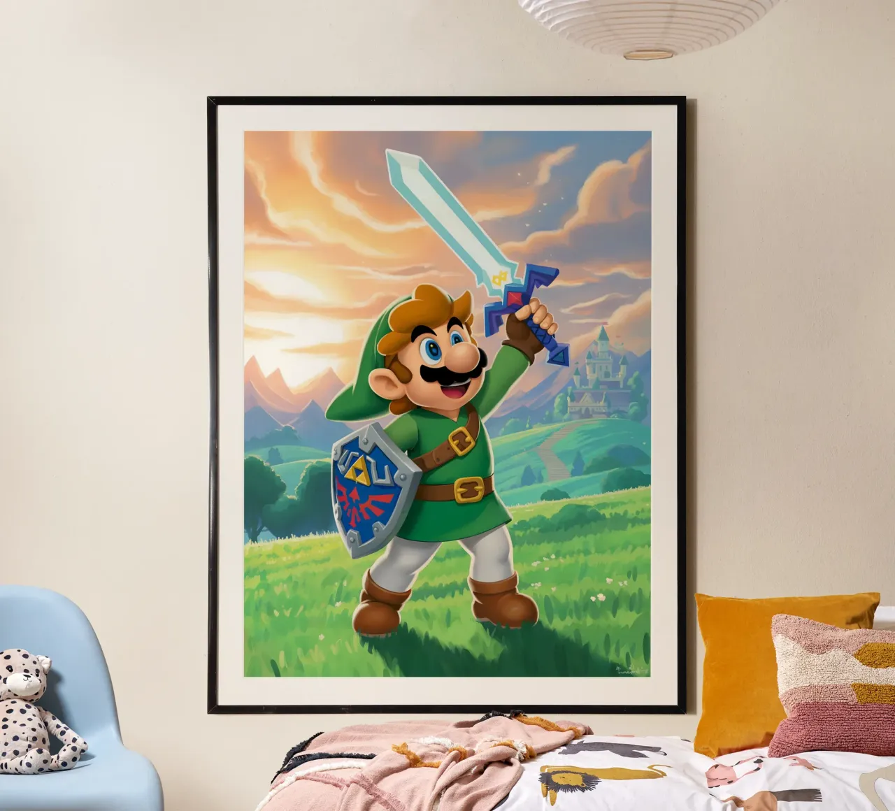 Super Mario Zelda carta hahnemühle da Fleur de Lys