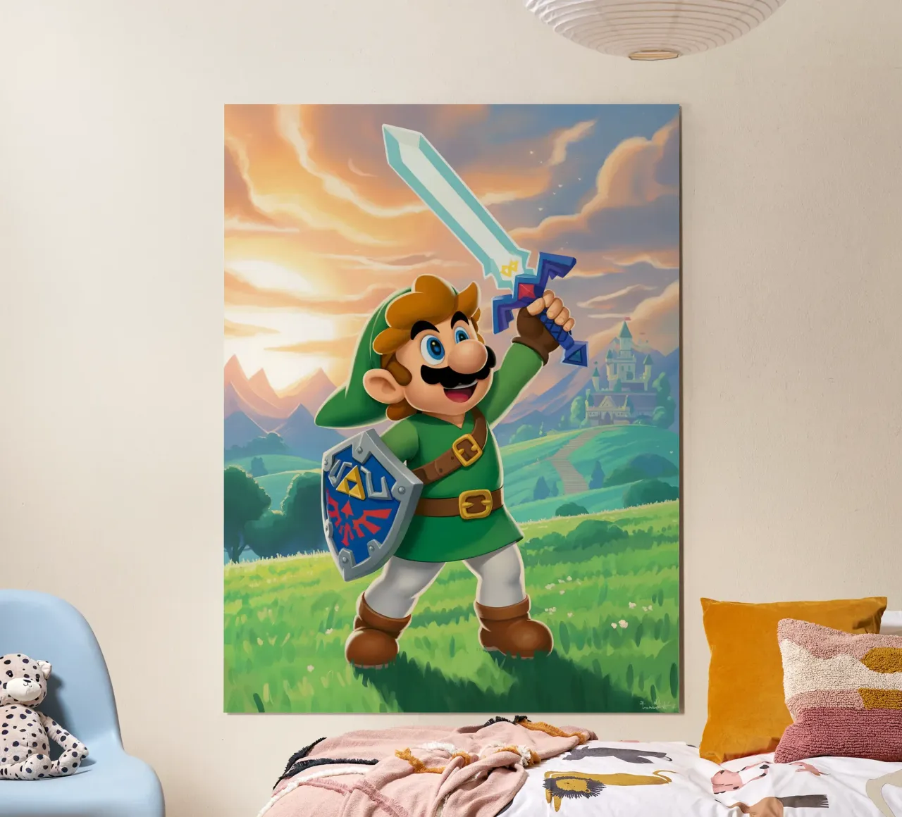 Super Mario Zelda carta hahnemühle da Fleur de Lys