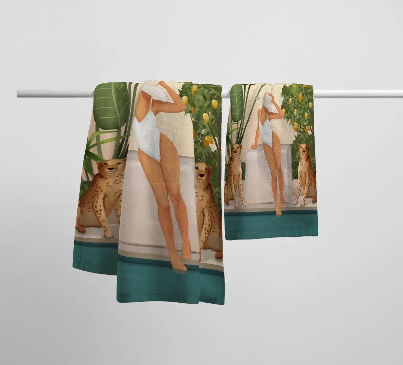 Summer in the Wild asciugamano da bagno da cityart