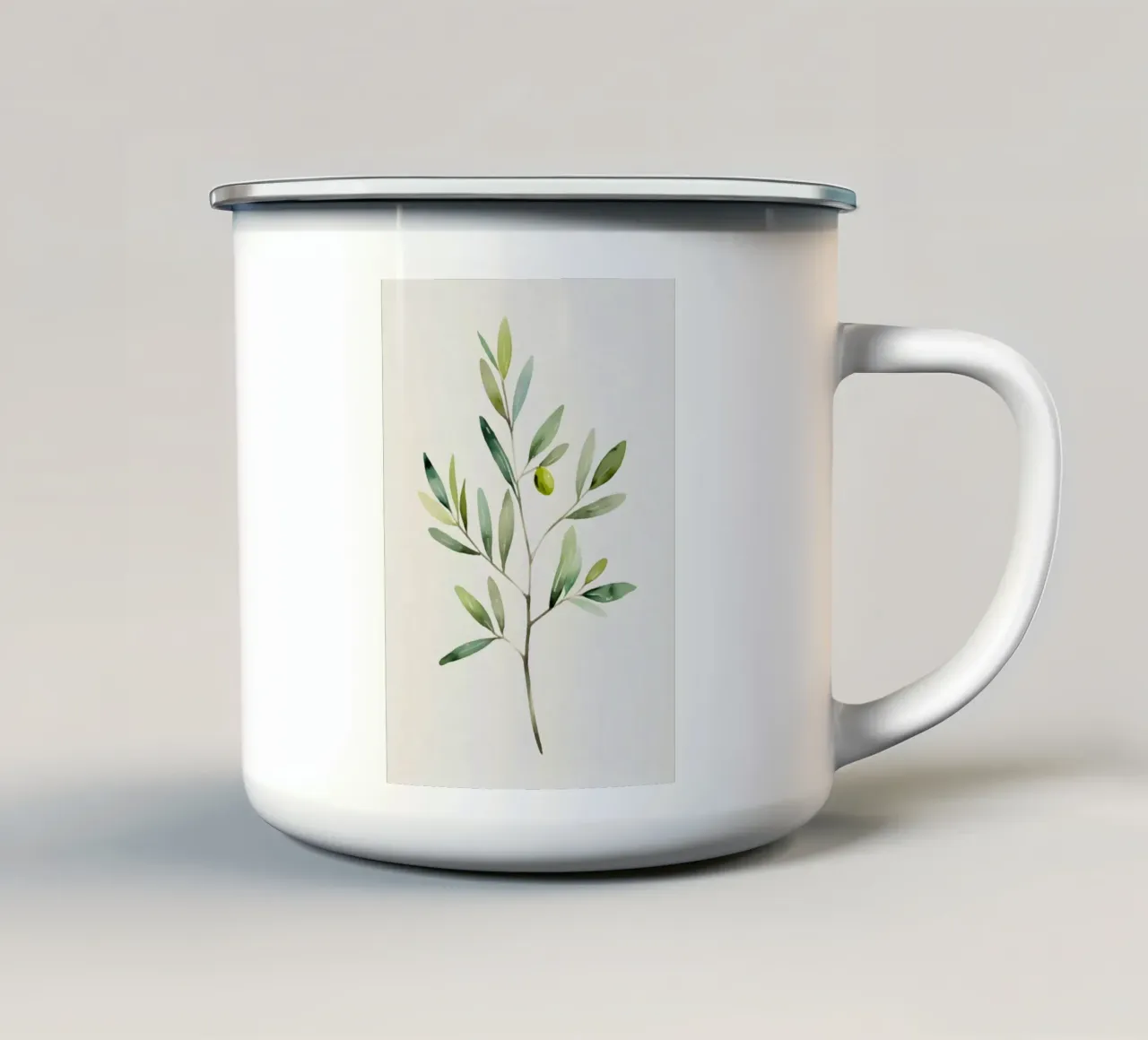 Minimalist Watercolor Hydrangea Poster tazza in smalto da Bloom And Brush