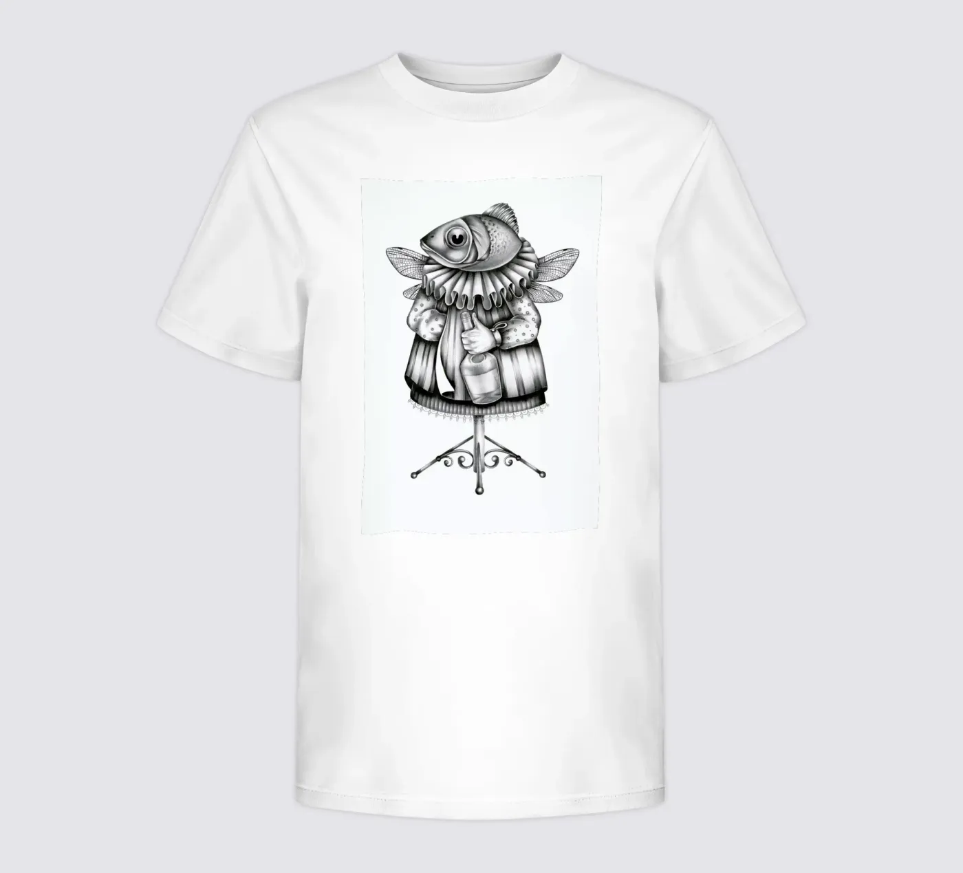 Fish kinder t-shirt van Maria Vdovichenko