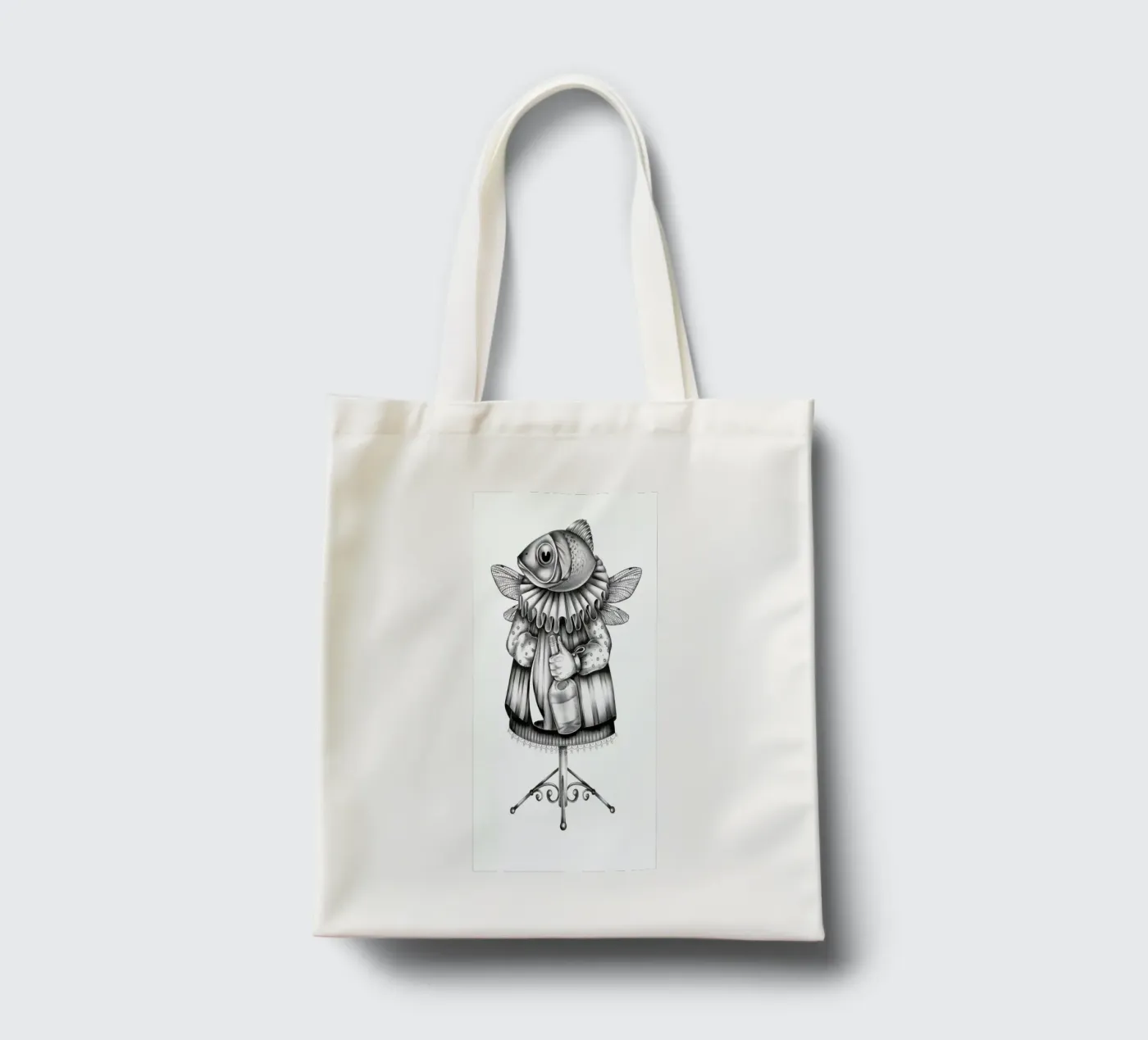 Fish tote bag by Maria Vdovichenko