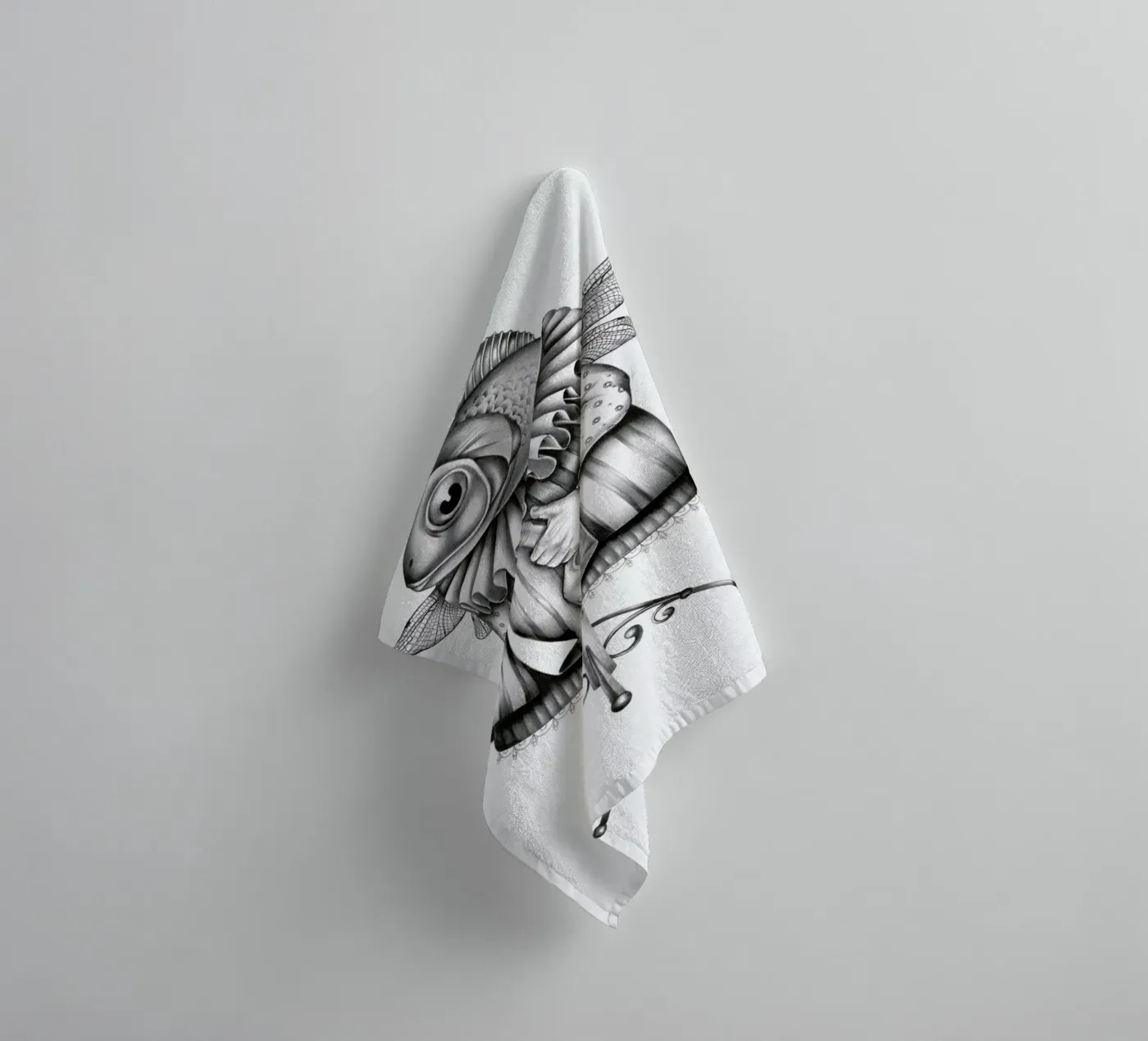 Fish towel by Maria Vdovichenko