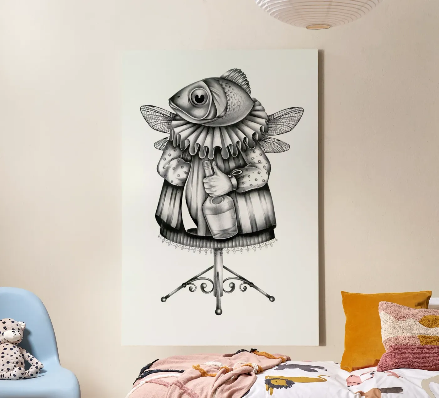 Fish canvas by Maria Vdovichenko