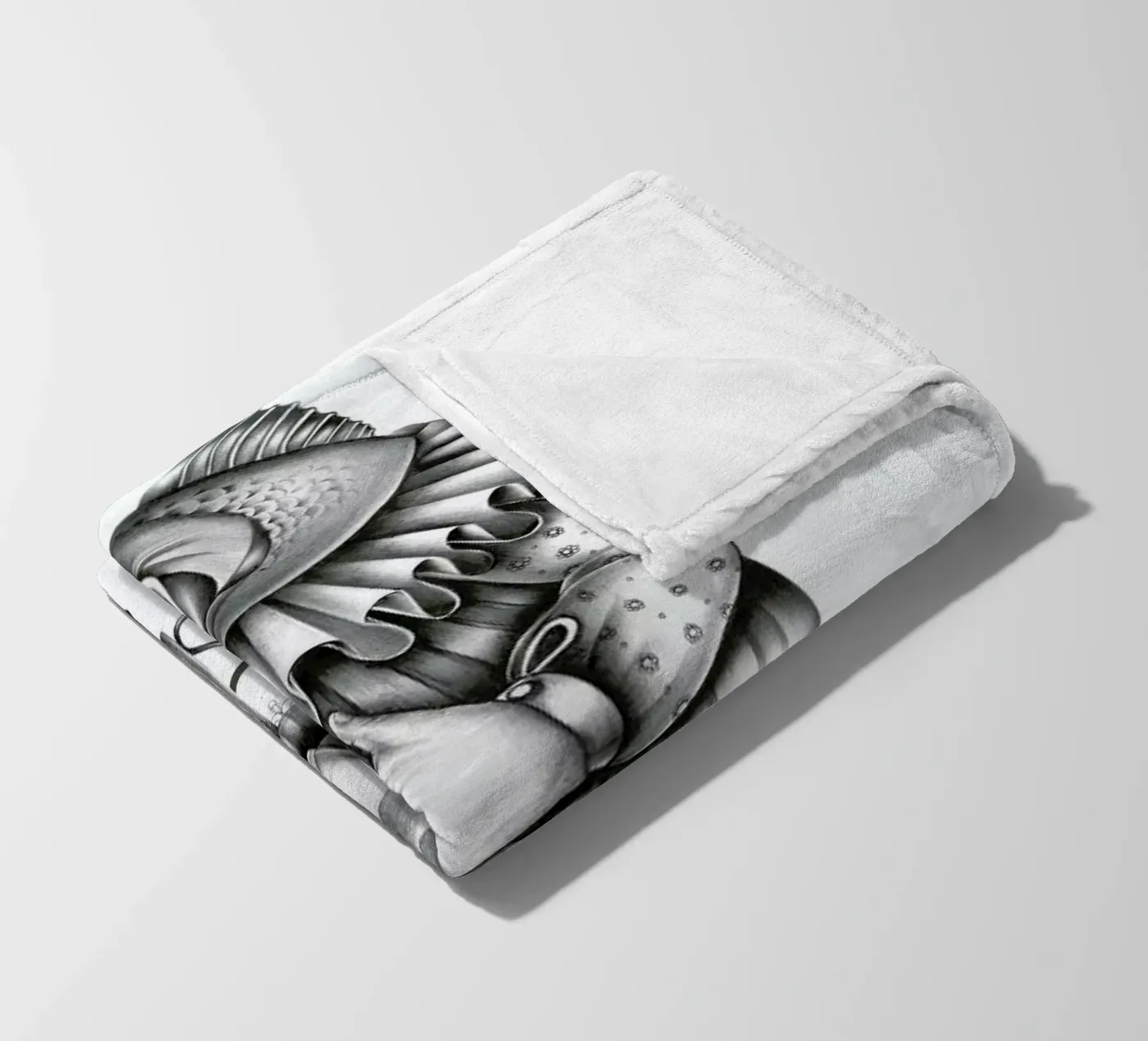 Fish fleece blanket by Maria Vdovichenko