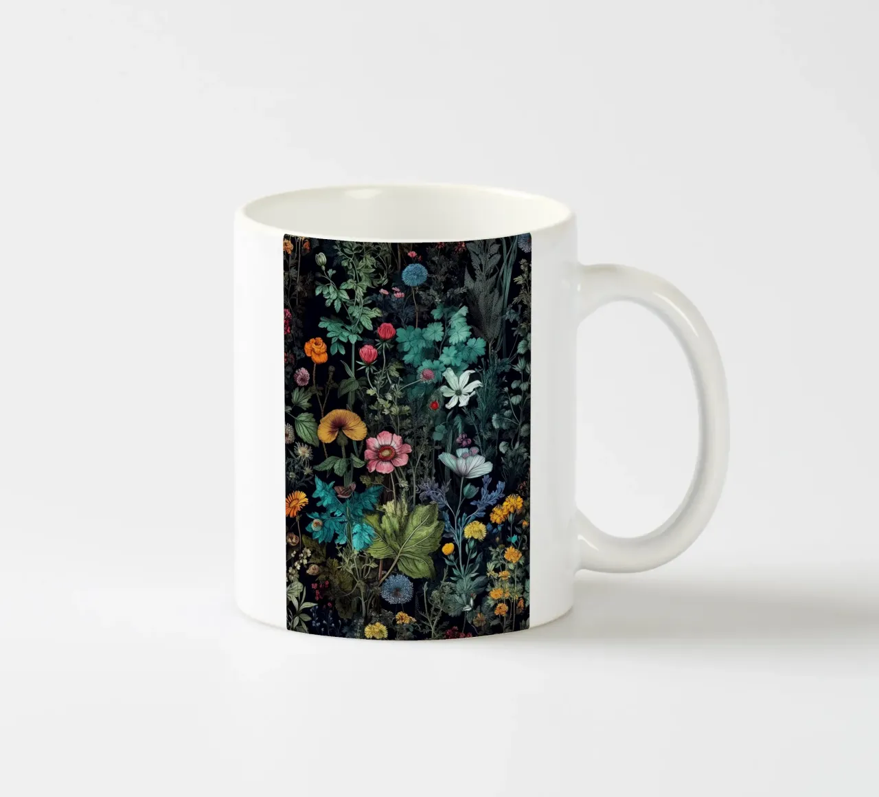 Bloemen weide natuur kunst A keramische mok van Justyna Jaszke JBJart