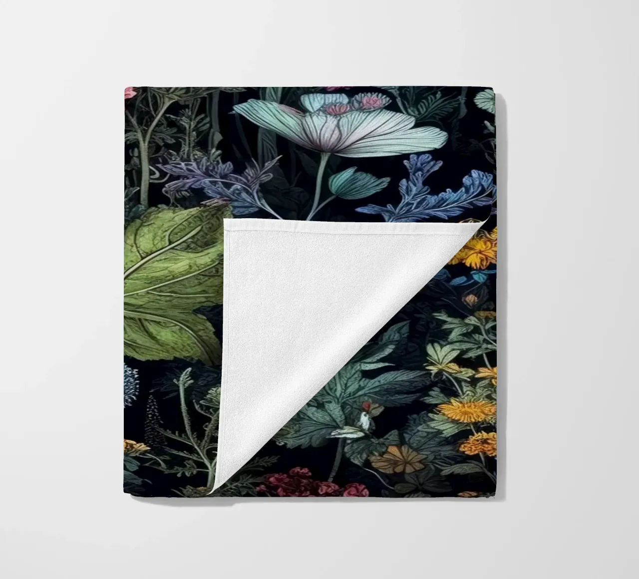 Flowers meadow nature art A beach towel by Justyna Jaszke JBJart