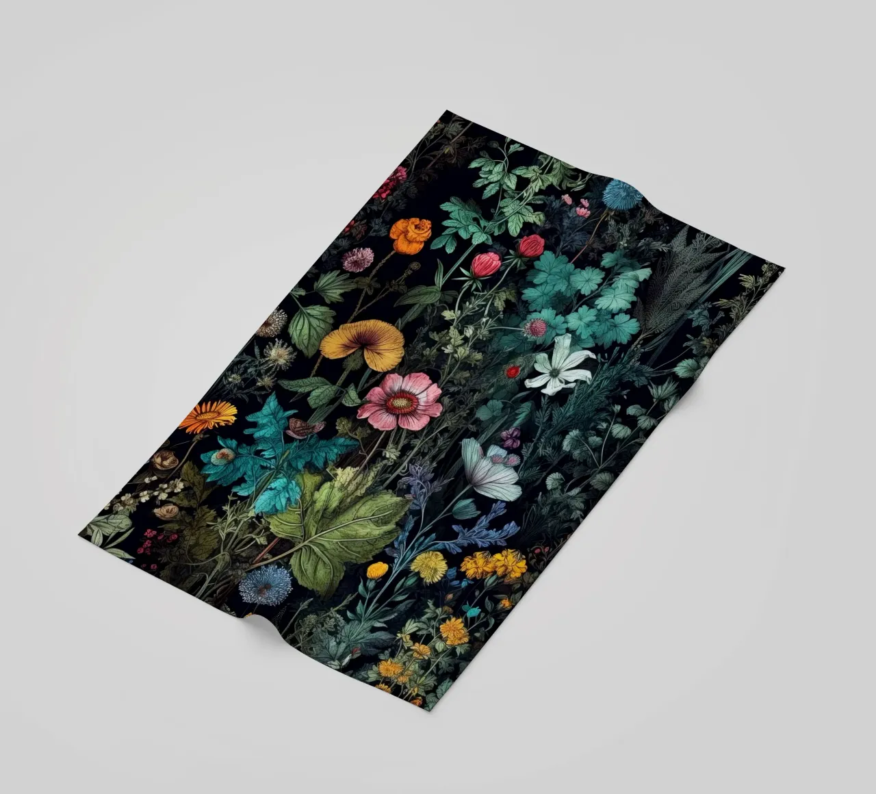 Flowers meadow nature art A beach towel by Justyna Jaszke JBJart
