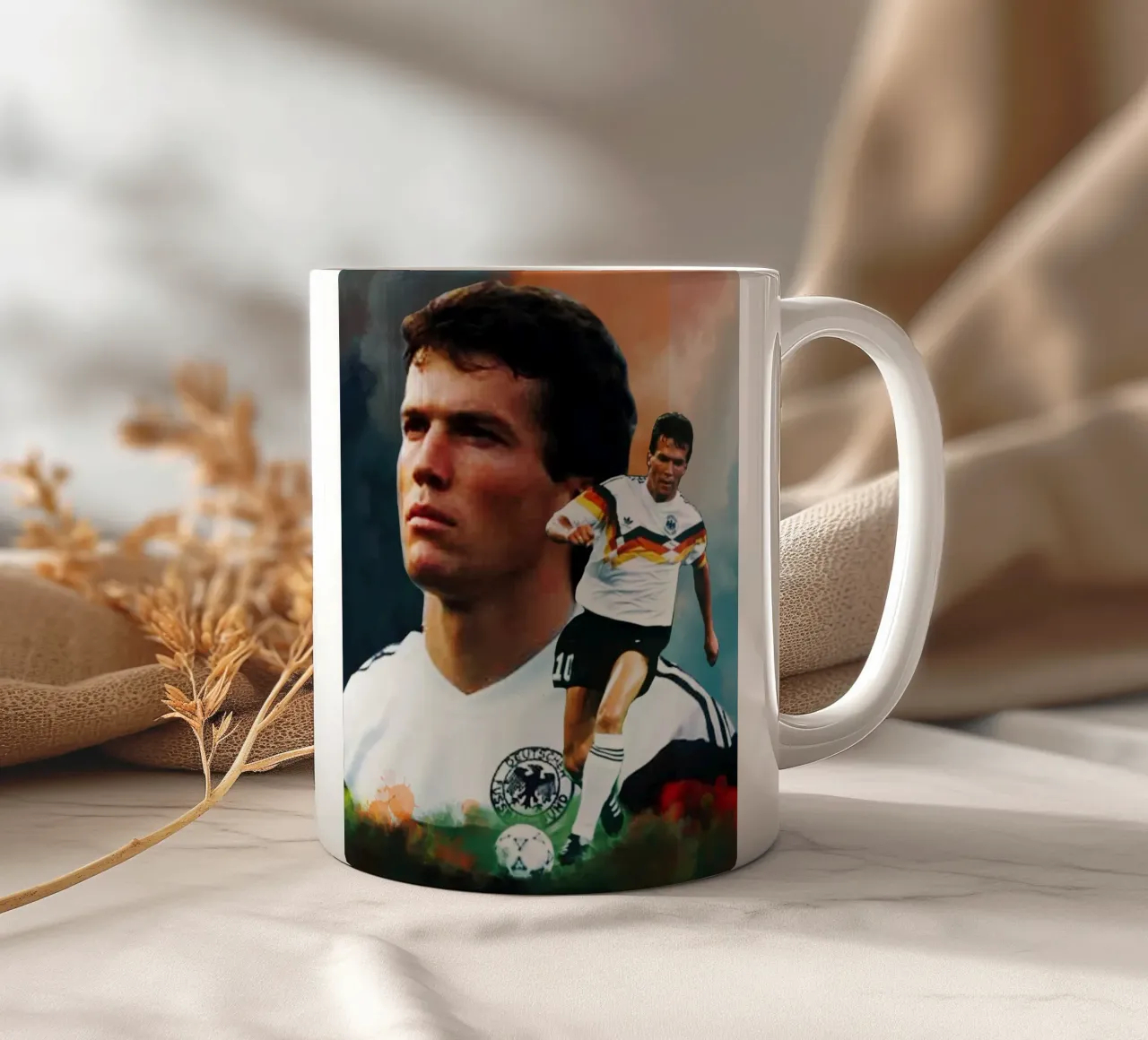 Lothar Matthaus, la leggenda tazza in ceramica da Lembayung art