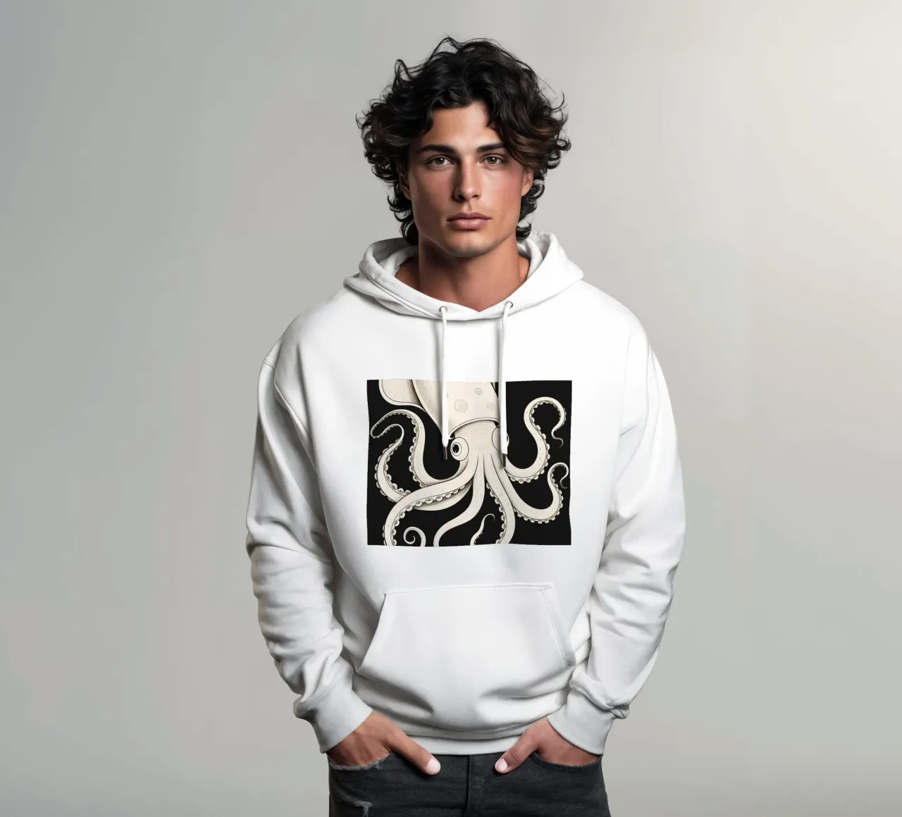 Calamaro felpa con cappuccio da knowledge