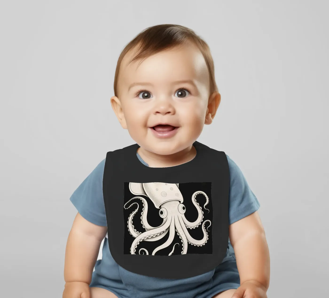 Squid baby bib by knowledge