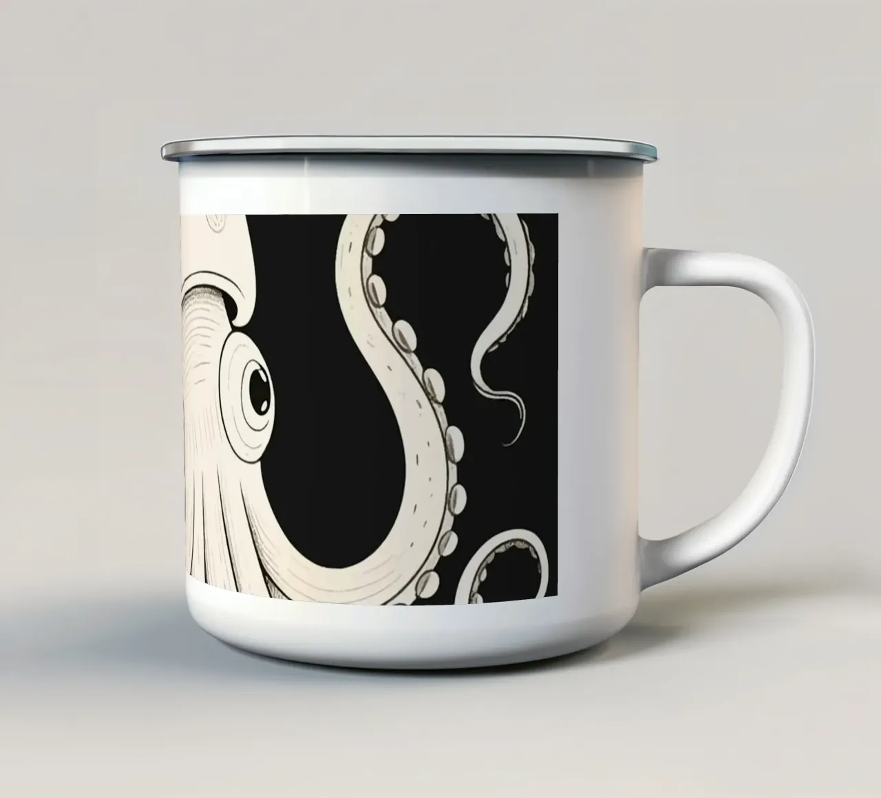 Calamaro tazza in smalto da knowledge