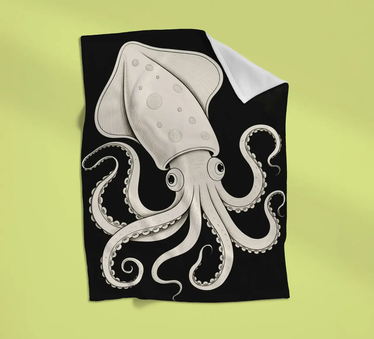 Inktvis fleecedeken van knowledge