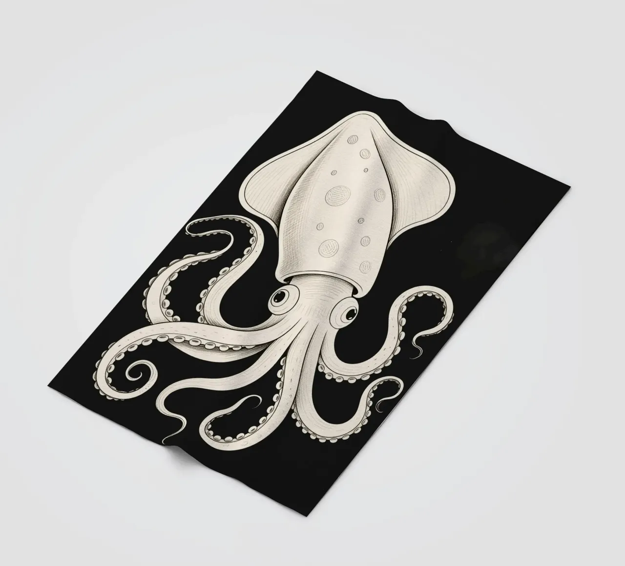 Inktvis fleecedeken van knowledge