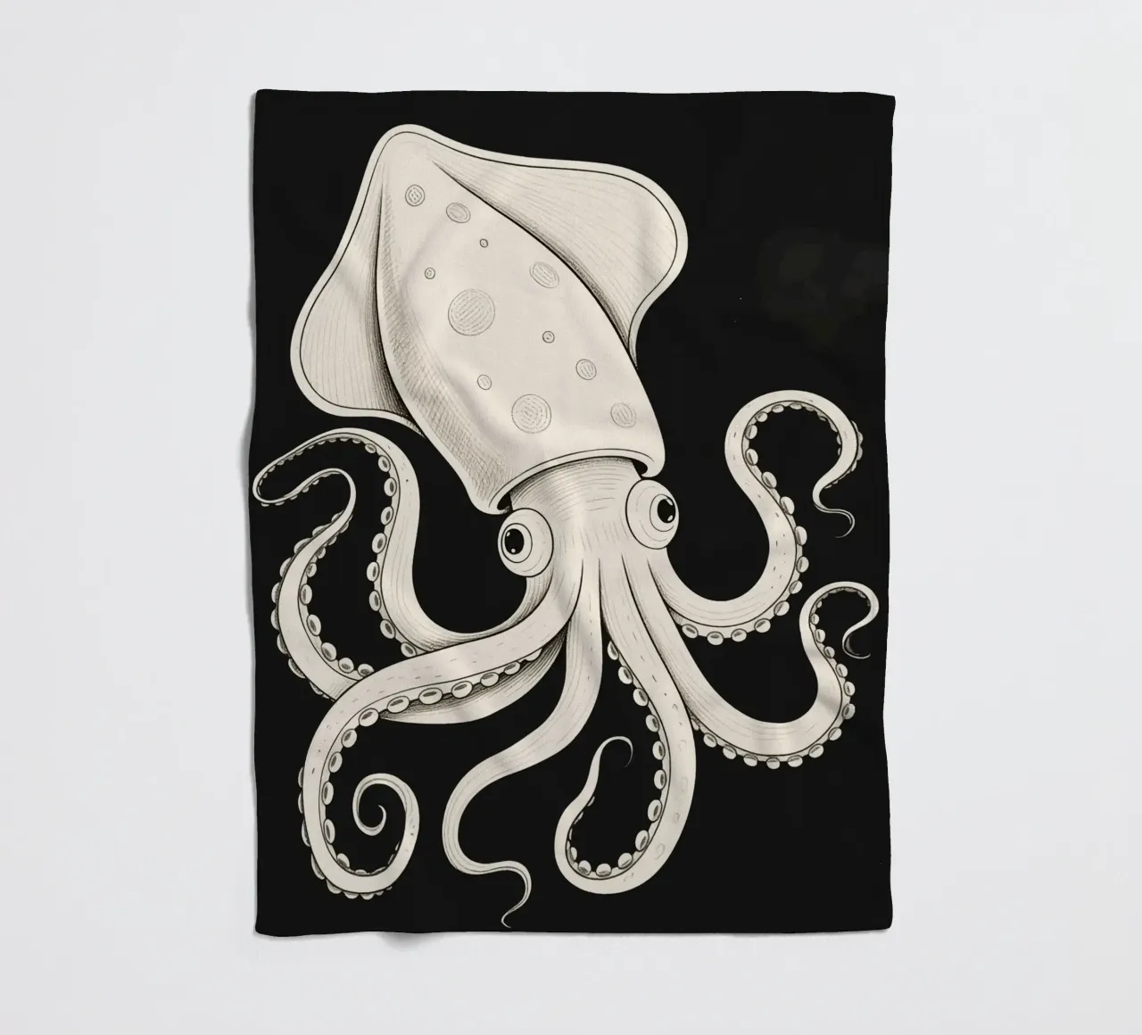 Inktvis fleecedeken van knowledge