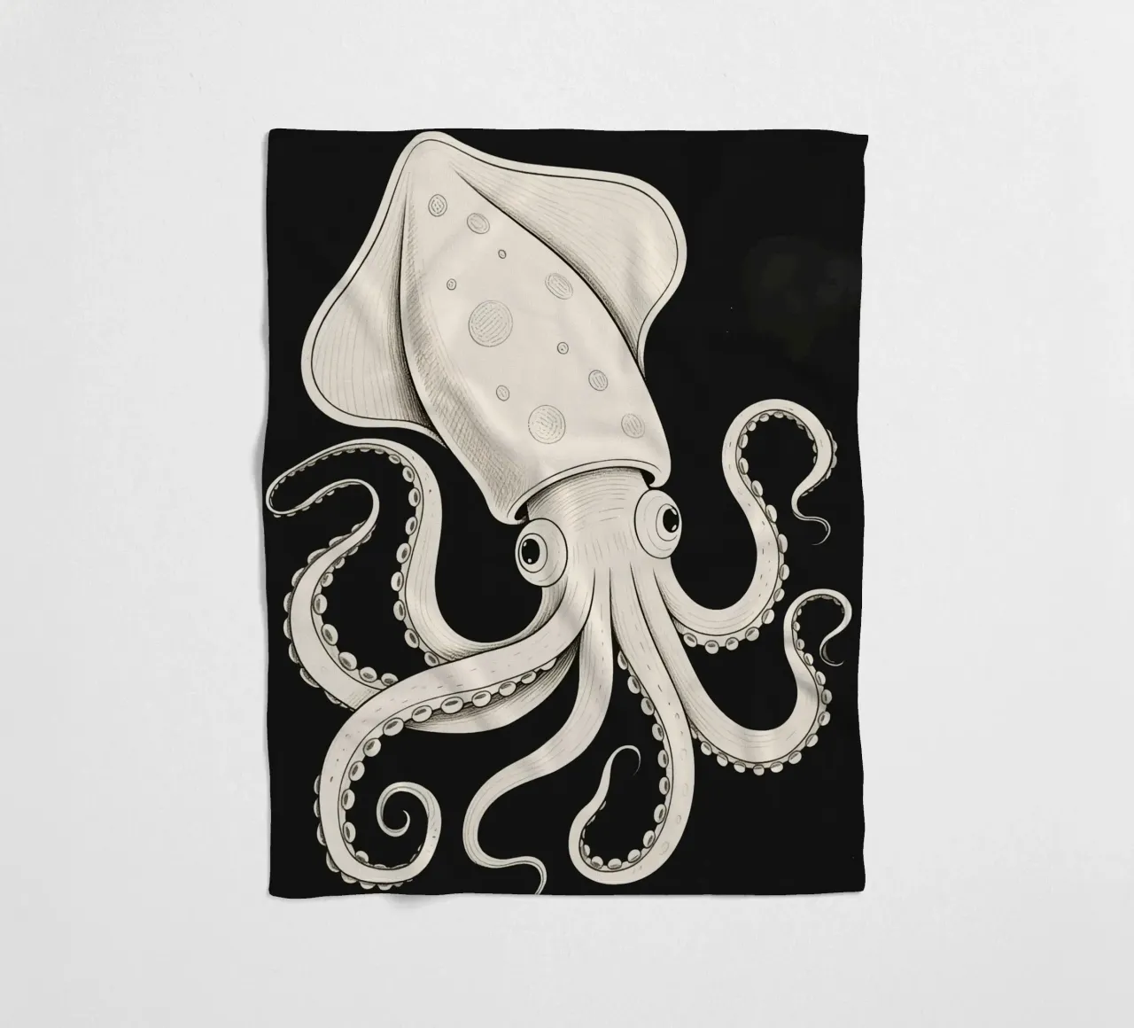 Inktvis fleecedeken van knowledge